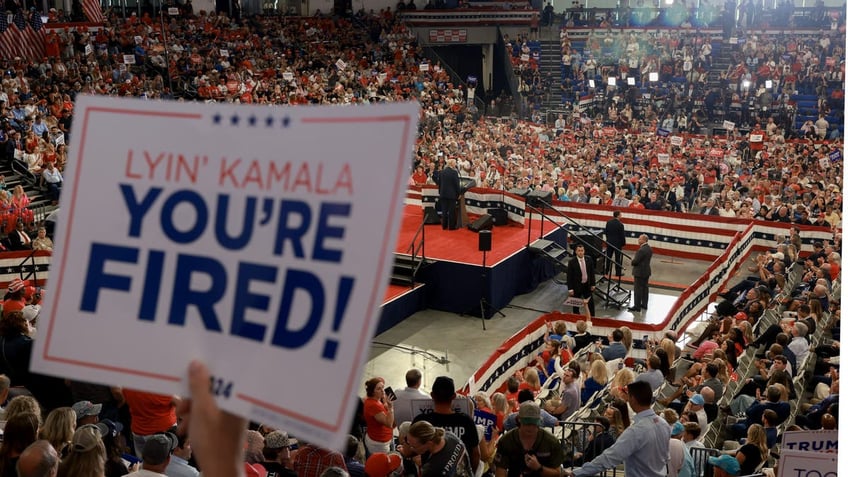 Kamala You're Fired sign at Trump rally