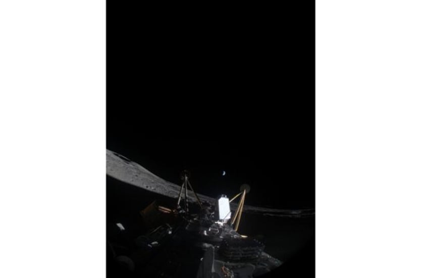 This image courtesy of Intuitive Machines LLC shows the company's Athena spacecraft on its