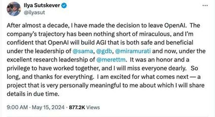 openai co founder chief scientist departs ai firm