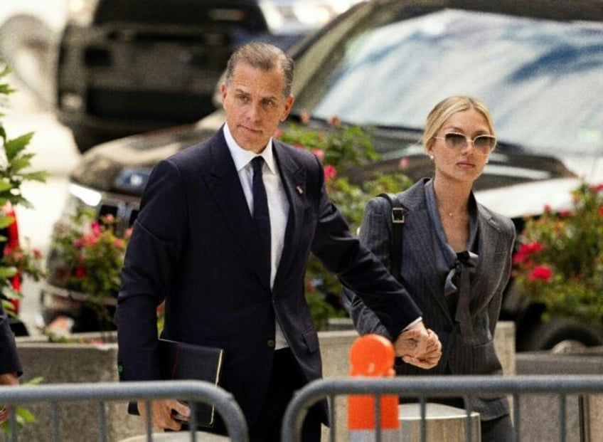 Hunter Biden, son of US President Joe Biden, arrives in court with his wife Melissa Cohen