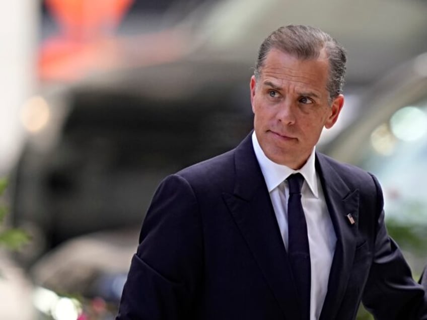 Hunter Biden, left, and his wife, Melissa Cohen Biden, arrive at federal court, Monday, Ju