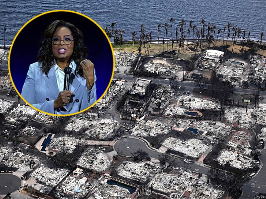 oprah visits maui wildfire evacuees at war memorial gymnasium