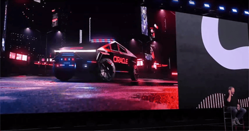 oracles larry ellison touts tesla cybertruck as next gen police cruiser 