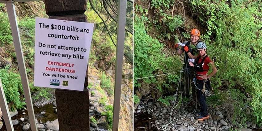 oregon sheriff warns of fake 100 bills tossed over multnomah falls after hikers reportedly risk their lives