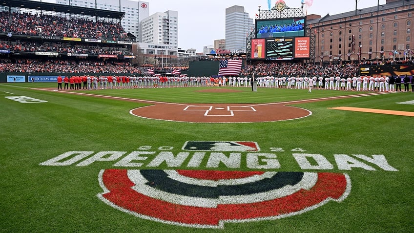 General view of Camden Yards on Opening Day 2024
