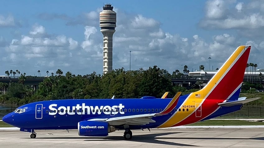 Southwest Airlines plane at Orlando International Airport