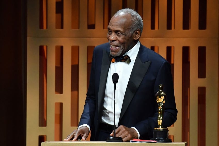 US actor Danny Glover accepts the Jean Hersholt Humanitarian Award onstage during the Academy Of Motion Picture Arts And Sciences' 12th Annual Governors Awards at the Ray Dolby Ballroom at Hollywood & Highland Center in Hollywood, California on March 25, 2022. (Photo by ANGELA WEISS / AFP) (Photo by ANGELA WEISS/AFP via Getty Images)