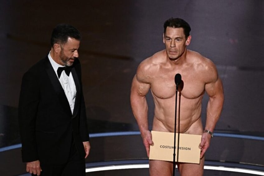 The Oscars, hosted by Jimmy Kimmel, featured a funny skit involving an (almost) naked John