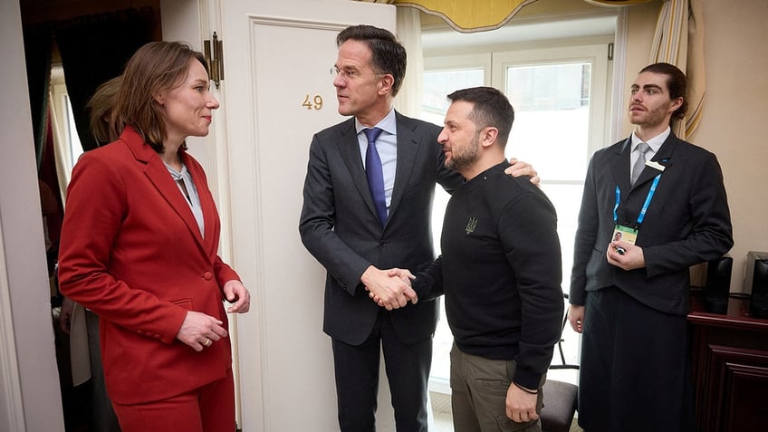 Dutch PM Mark Rutte meets with Ukrainian President Volodymyr Zelenskyy