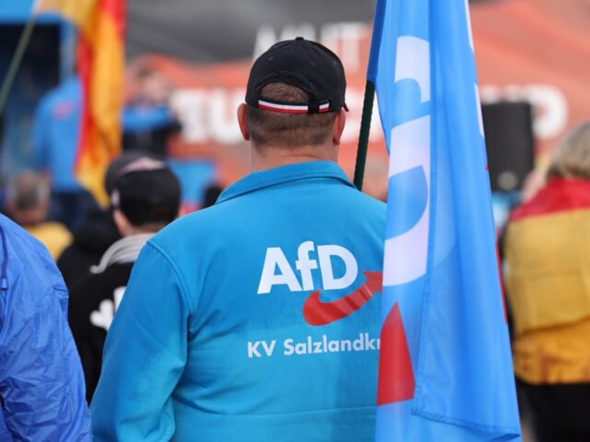 HALDENSLEBEN, GERMANY - MAY 28: Supporters of the right-wing Alternative for Germany (AfD)