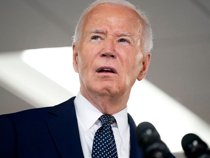 US President Joe Biden following an operational briefing at the DC Emergency Operations Ce