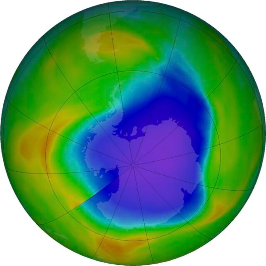 ozone hole is about average size despite undersea volcano eruption that was expected to worsen it