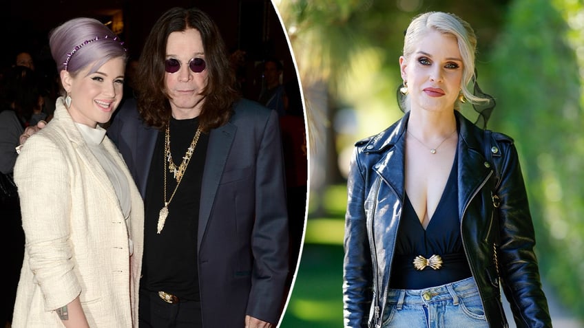 split photos of Kelly Osbourne with dad Ozzy Osbourne and Kelly Osbourne solo