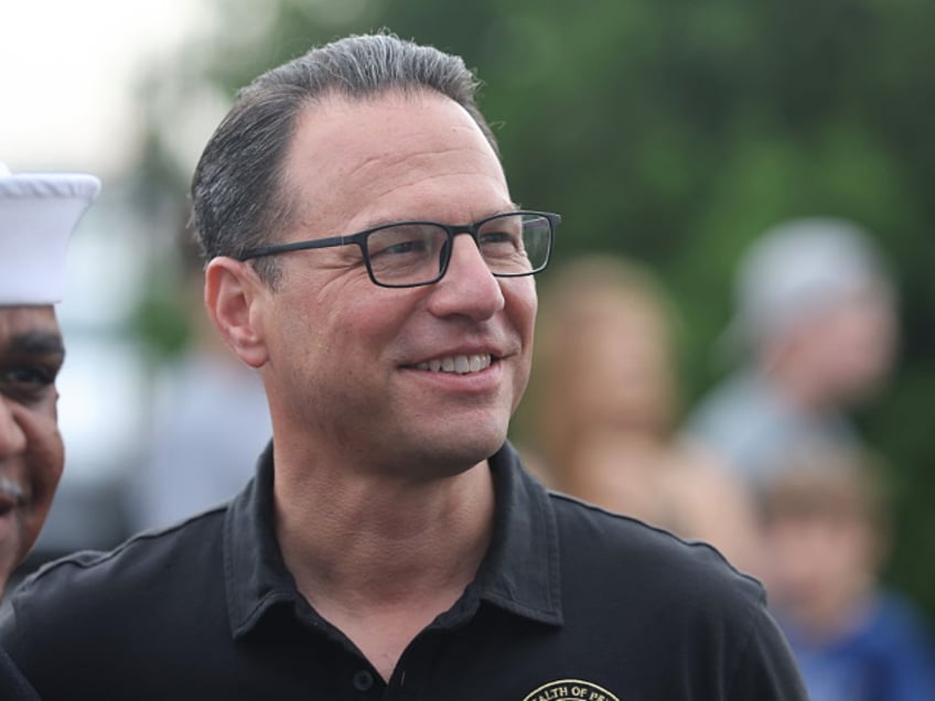 LONG POND, PA - JUNE 22: Governor of Pennsylvania Josh Shapiro looks on during the NASCAR