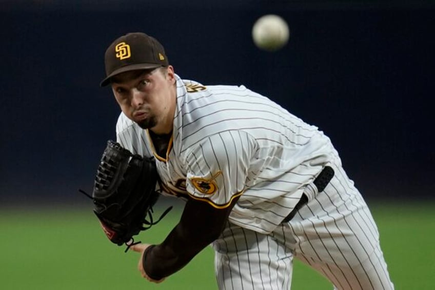 padres lefty blake snell pitching no hitter against the colorado rockies through seven innings