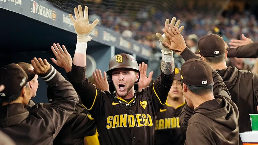 Jackson Merrill celebrate