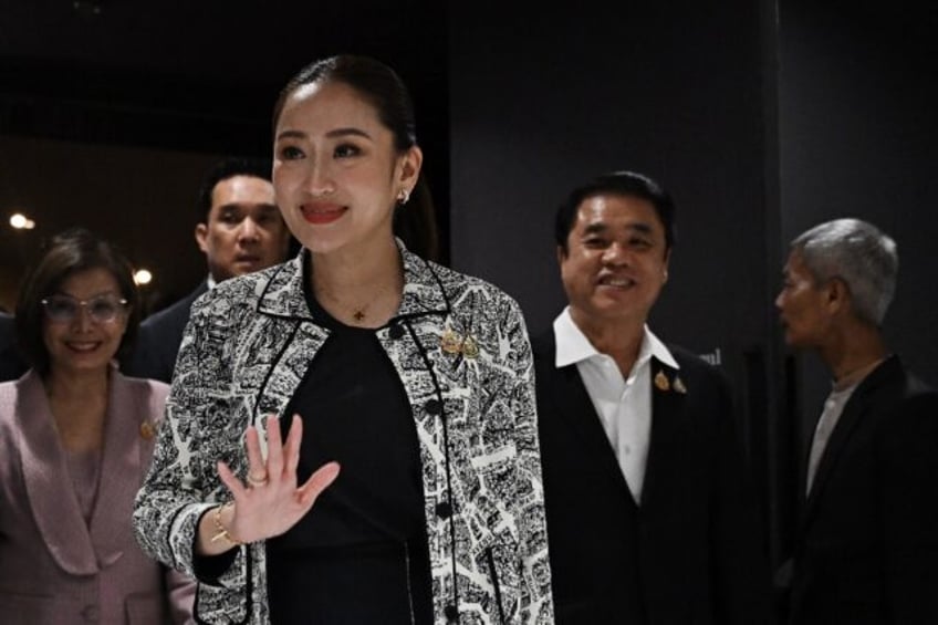 Puea Thai Party leader Paetongtarn Shinawatra, the daughter of former prime minister Thaks