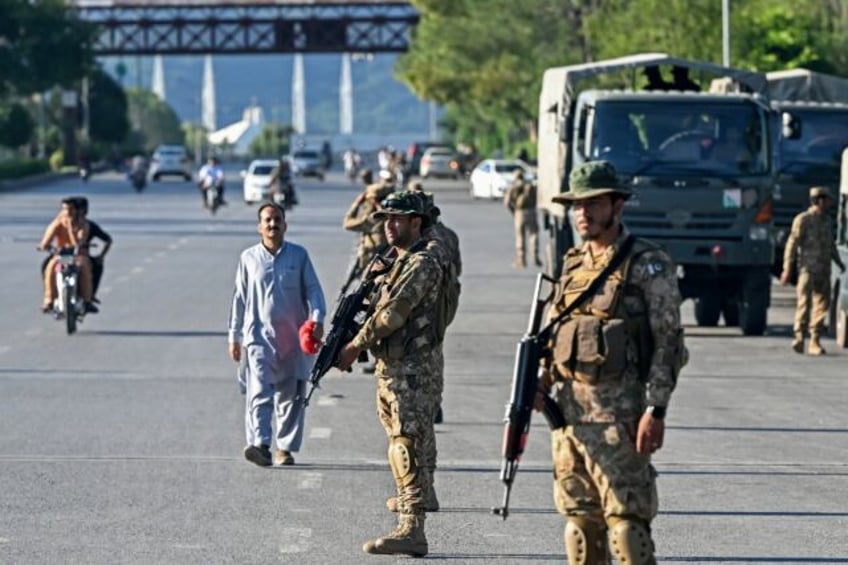 Pakistani soldiers in Islamabad on October 6