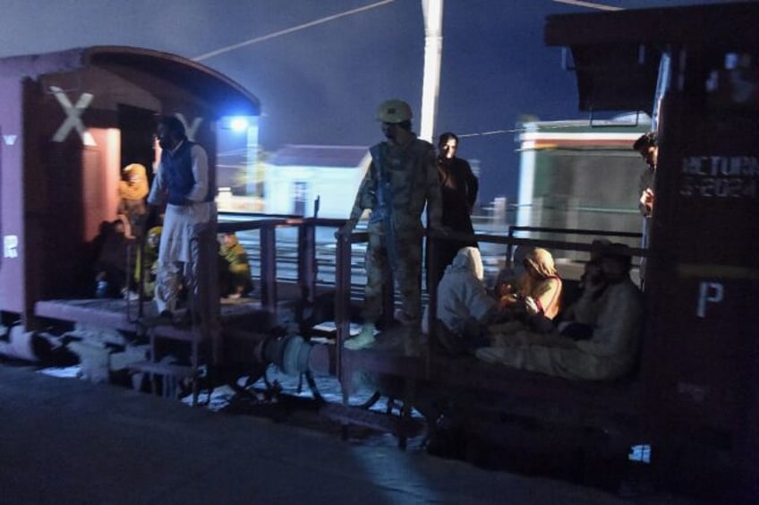 Mach railway station in southwest Pakistan has turned into a makeshift hospital for freed