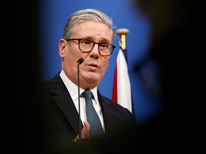 Britain's Prime Minister Keir Starmer speaks during a press conference at NATO headquarter