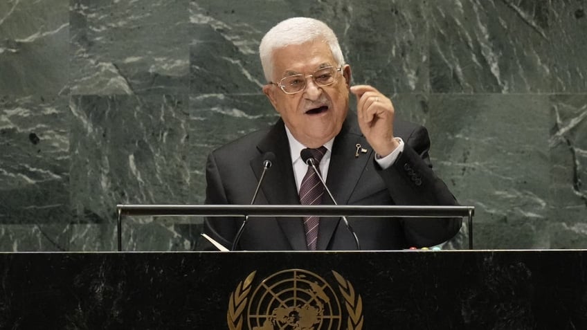 Palestinian President Mahmoud Abbas addresses the 79th session of the United Nations General Assembly, Thursday, Sept. 26, 2024, at U.N. headquarters. 