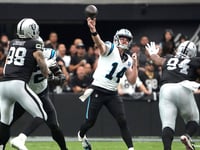 Panthers dominate Raiders as Andy Dalton, starting in place of benched Bryce Young, throws 3 touchdowns