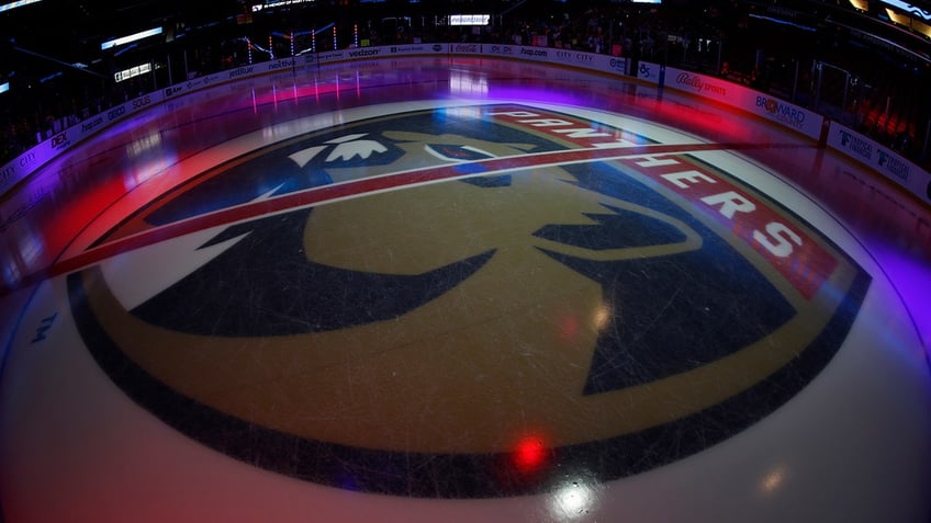 Panthers logo on ice