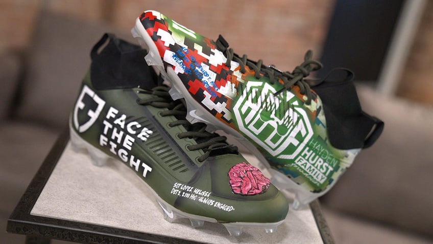 panthers hayden hurst shedding light on veteran suicide prevention for nfls my cause my cleats