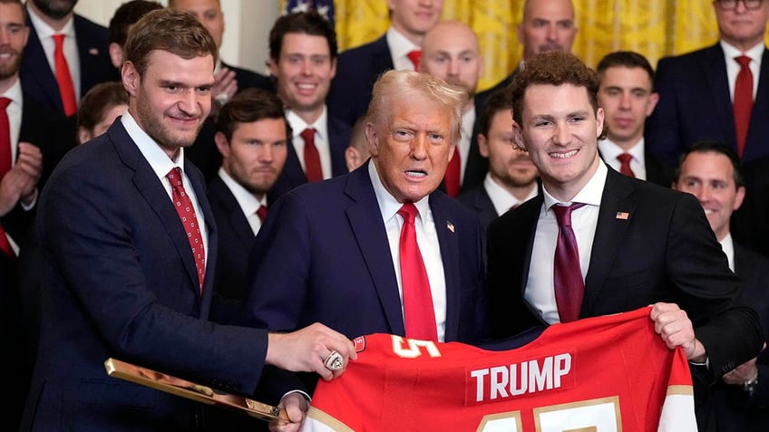 Trump with Panthers players