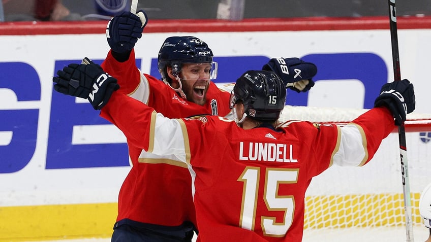 Carter Verhaeghe celebrates goal