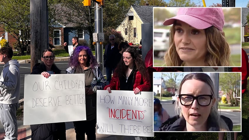 Parent protest at Pennbrook Middle School