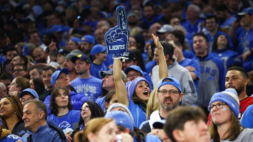 A Lions fans cheers