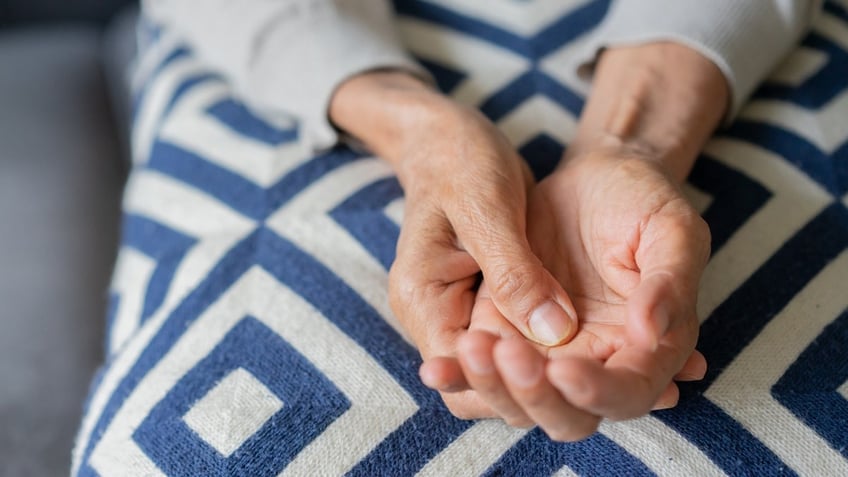 Senior woman hands