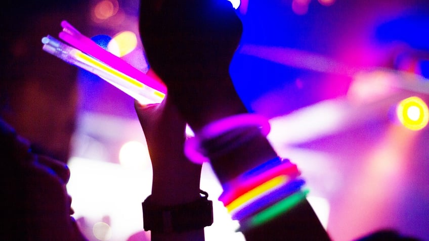 glow sticks on a wrist