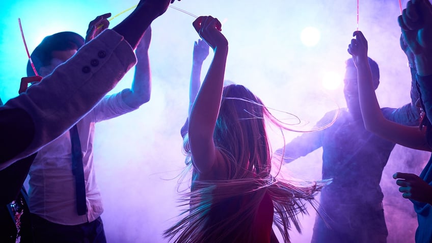 glow sticks at a party