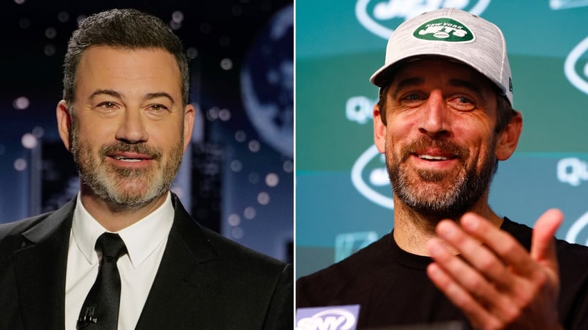 Jimmy Kimmel and Aaron Rodgers