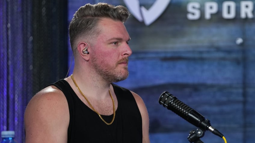 Pat McAfee on radio row at the Super Bowl
