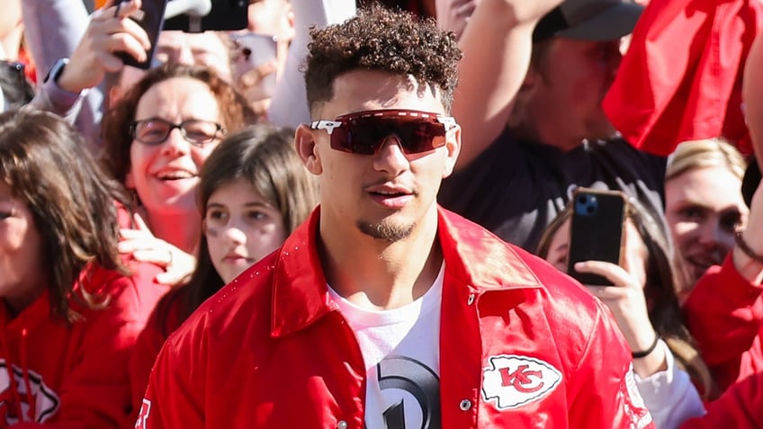 Patrick Mahomes at the Super Bowl parade