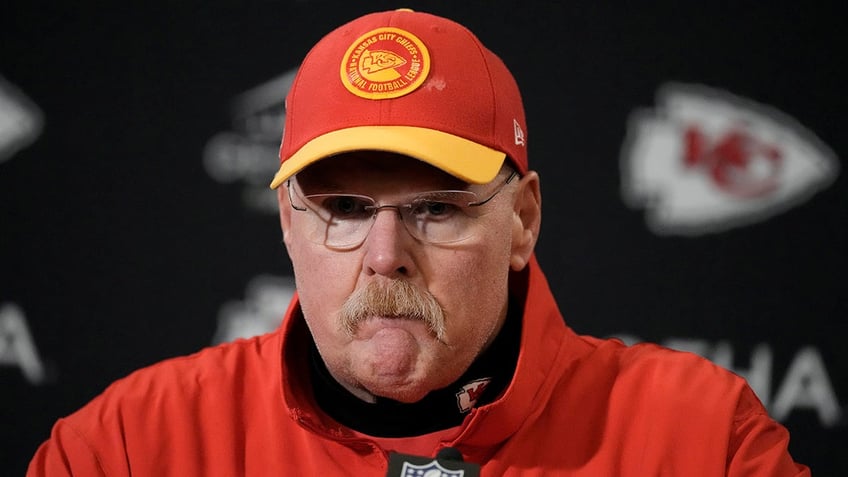 Andy Reid at the podium