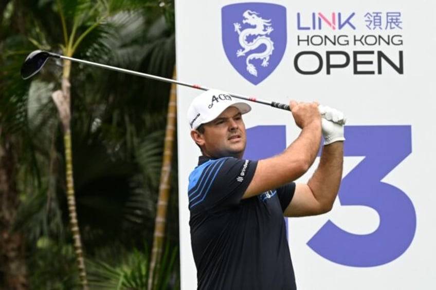 Patrick Reed in action during the opening round of the Hong Kong Open. He fired a record 1