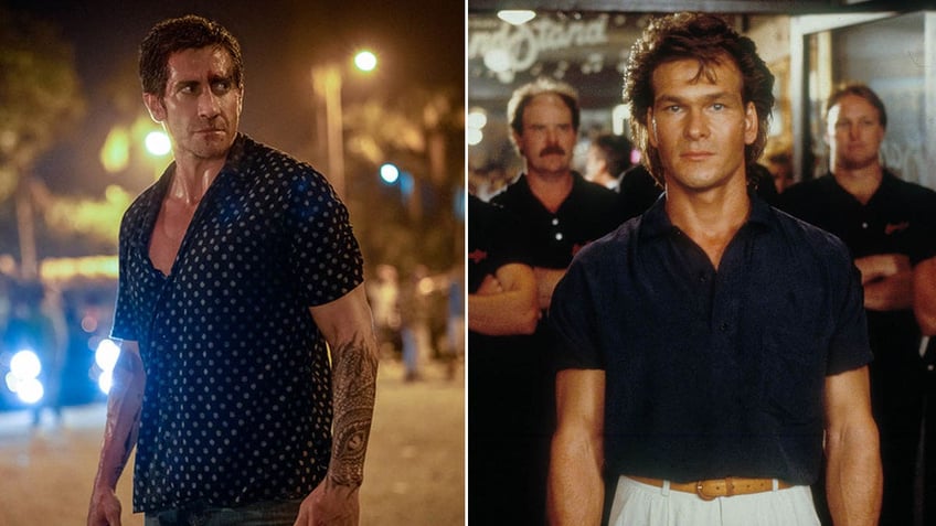 jake gyllenhaal/patrick swayze road house photo split