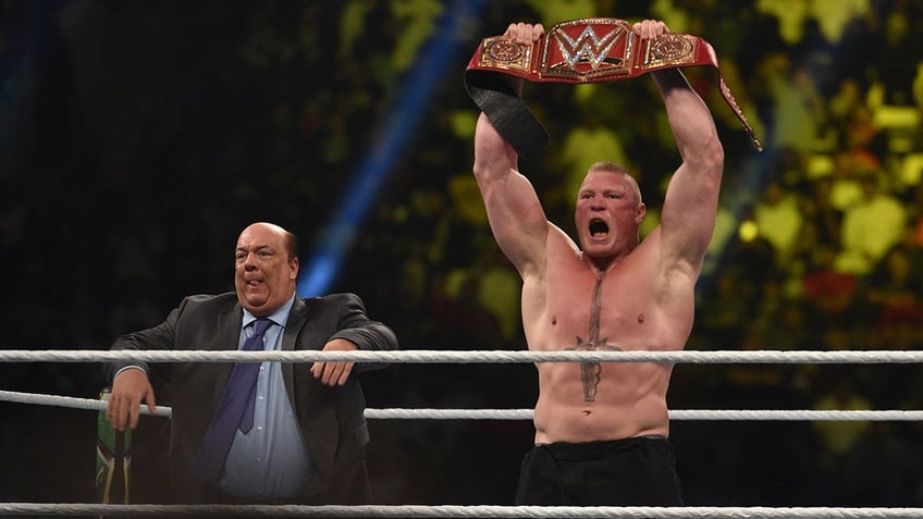 Brock Lesnar with Paul Heyman