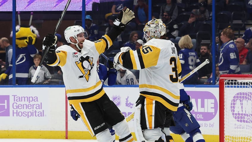 penguins goalie tristan jarry joins rare company after scoring unlikely goal