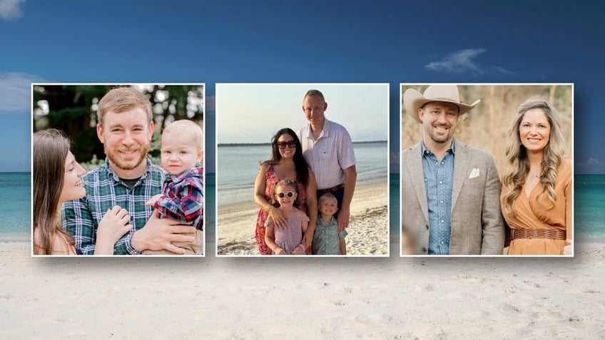 Tyler Wenrich, Bryan Hagerich and Ryan Watson with their families