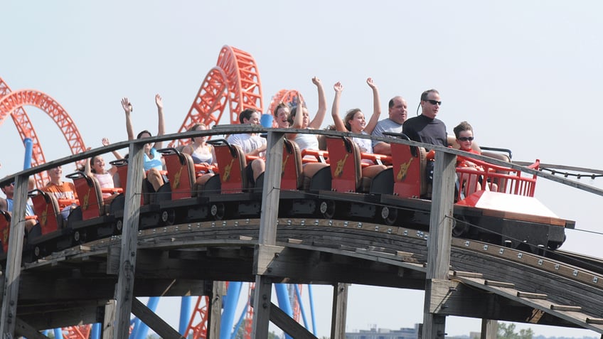 A roller coaster at Hershey Park