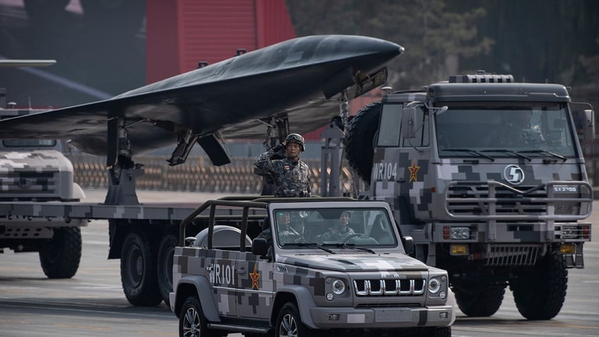 Chinese military parade shows drone