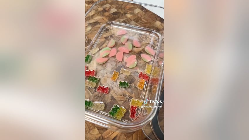 gummies soaking in soda