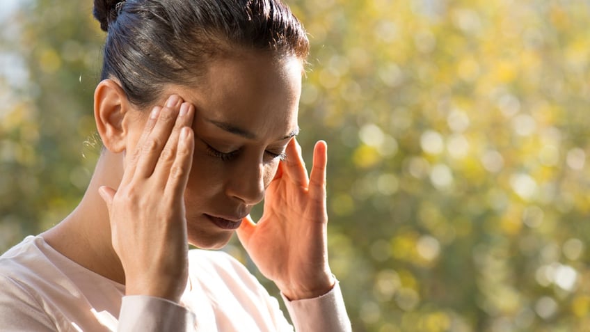 Woman with headache