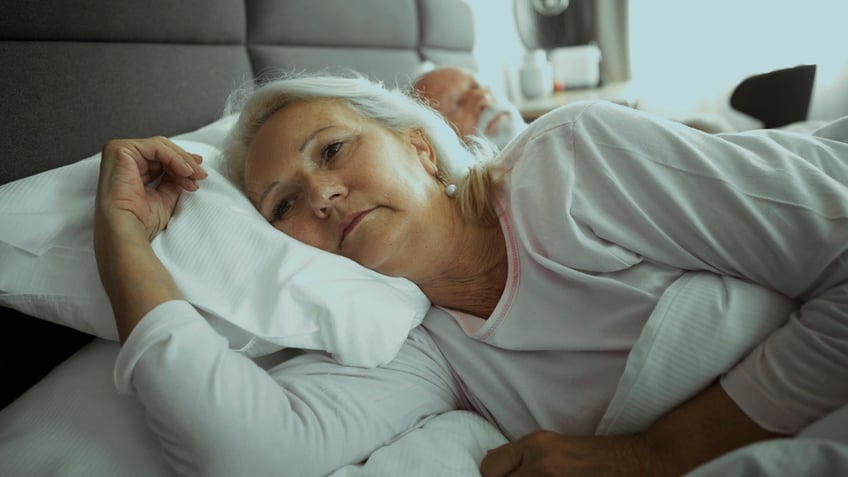 Older woman with insomnia