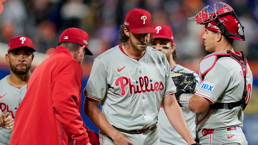 Aaron Nola removed from game